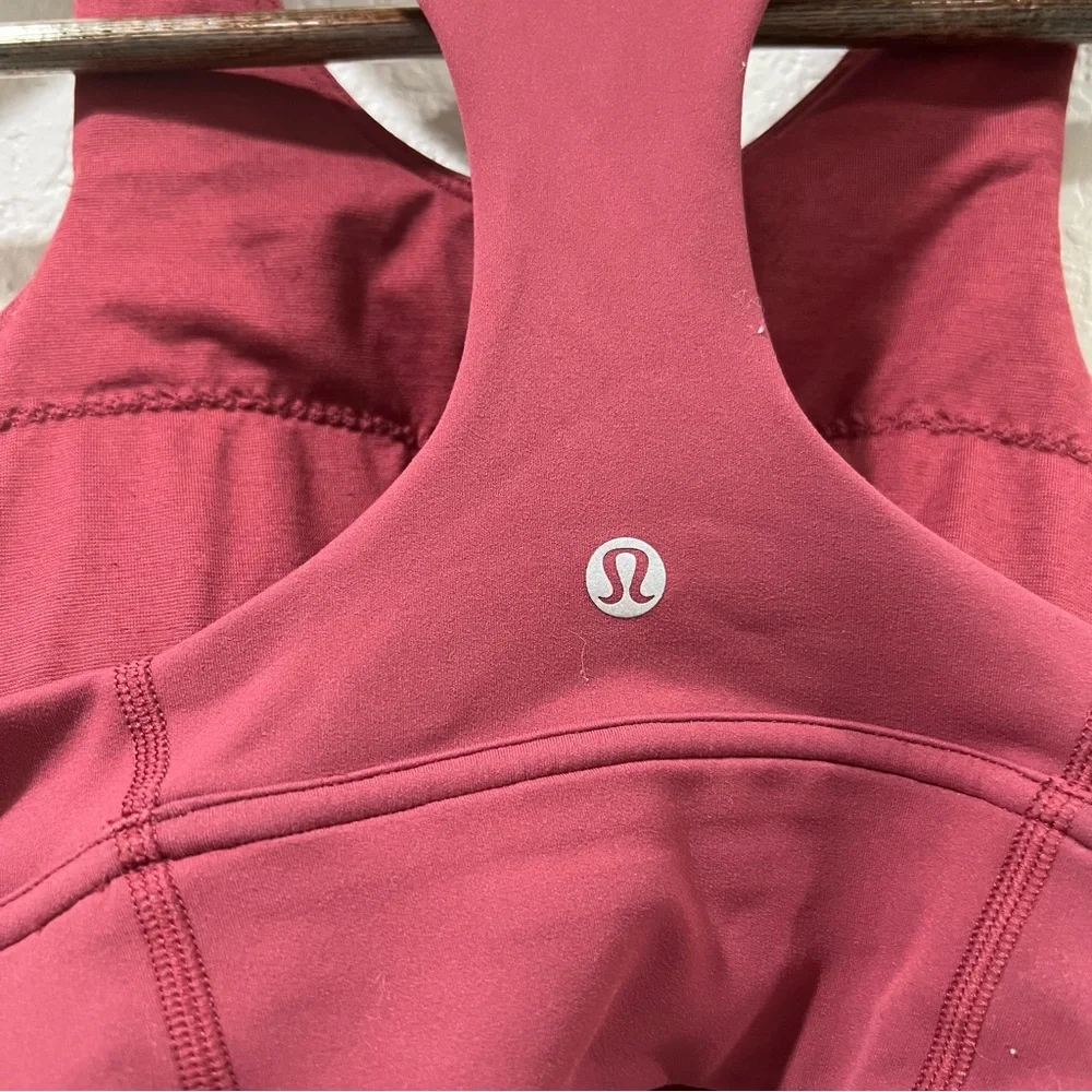 Lululemon Wunder Train Longline Bra *Medium Support, C/D Cup Mulled Wine Size 4